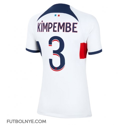 Camiseta Paris Saint-Germain Presnel Kimpembe #3 Visitante Equipación para mujer 2023-24 manga corta